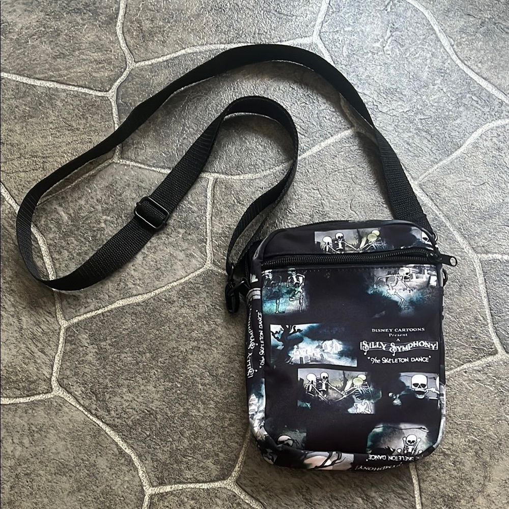 Disney Silly Symphony Dancing Skeletons Crossbody Bag